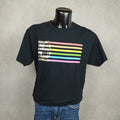 T-shirt noir sabres laser couleurs LGBTQ+ taille L