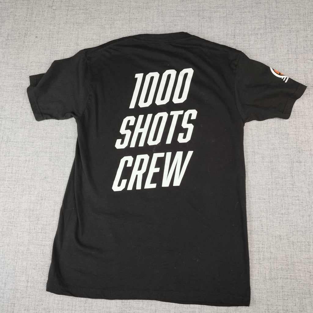 T-shirt noir US Basket ball, 100 shots/day, taille M, 100% coton