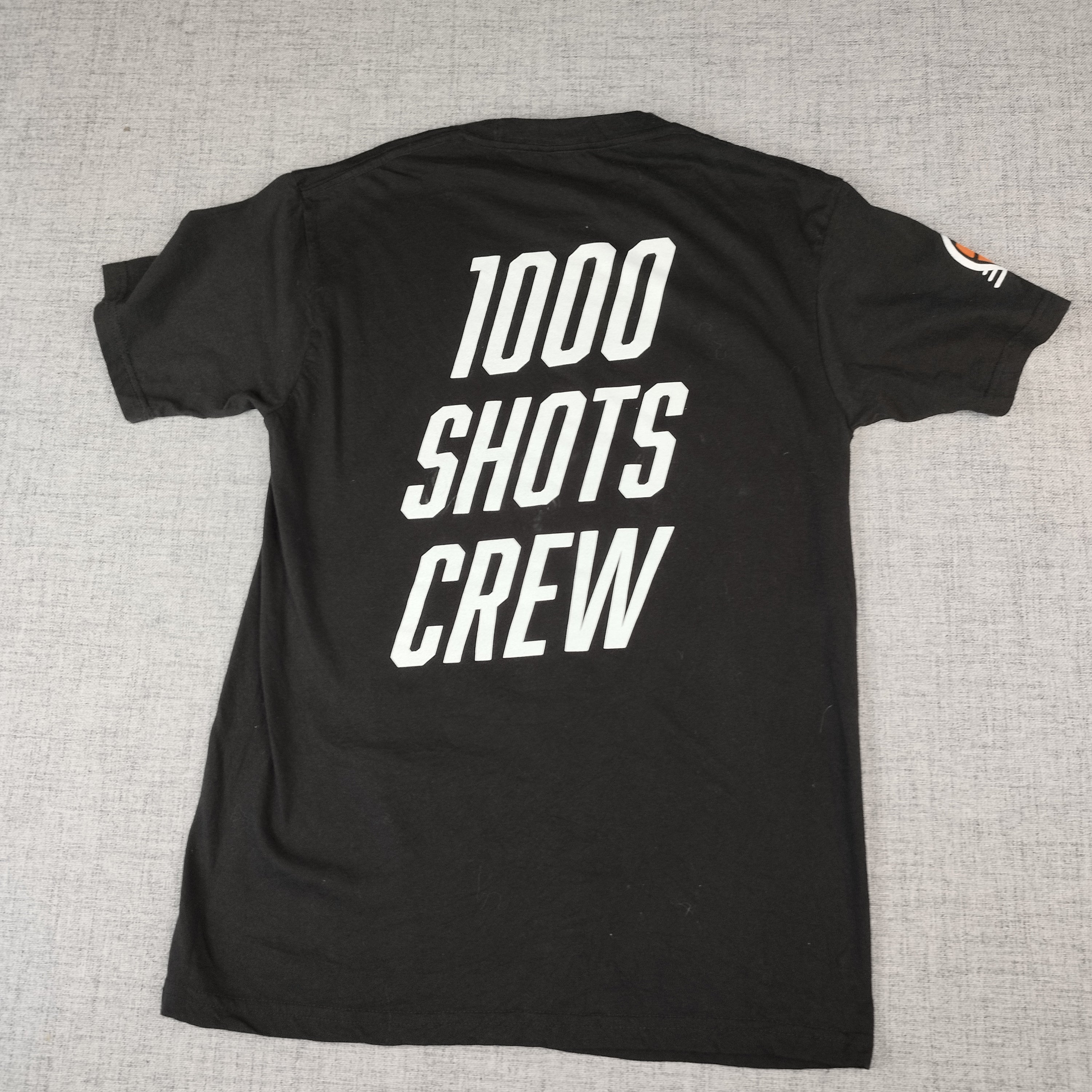 T-shirt noir US Basket ball, 100 shots/day, taille M, 100% coton