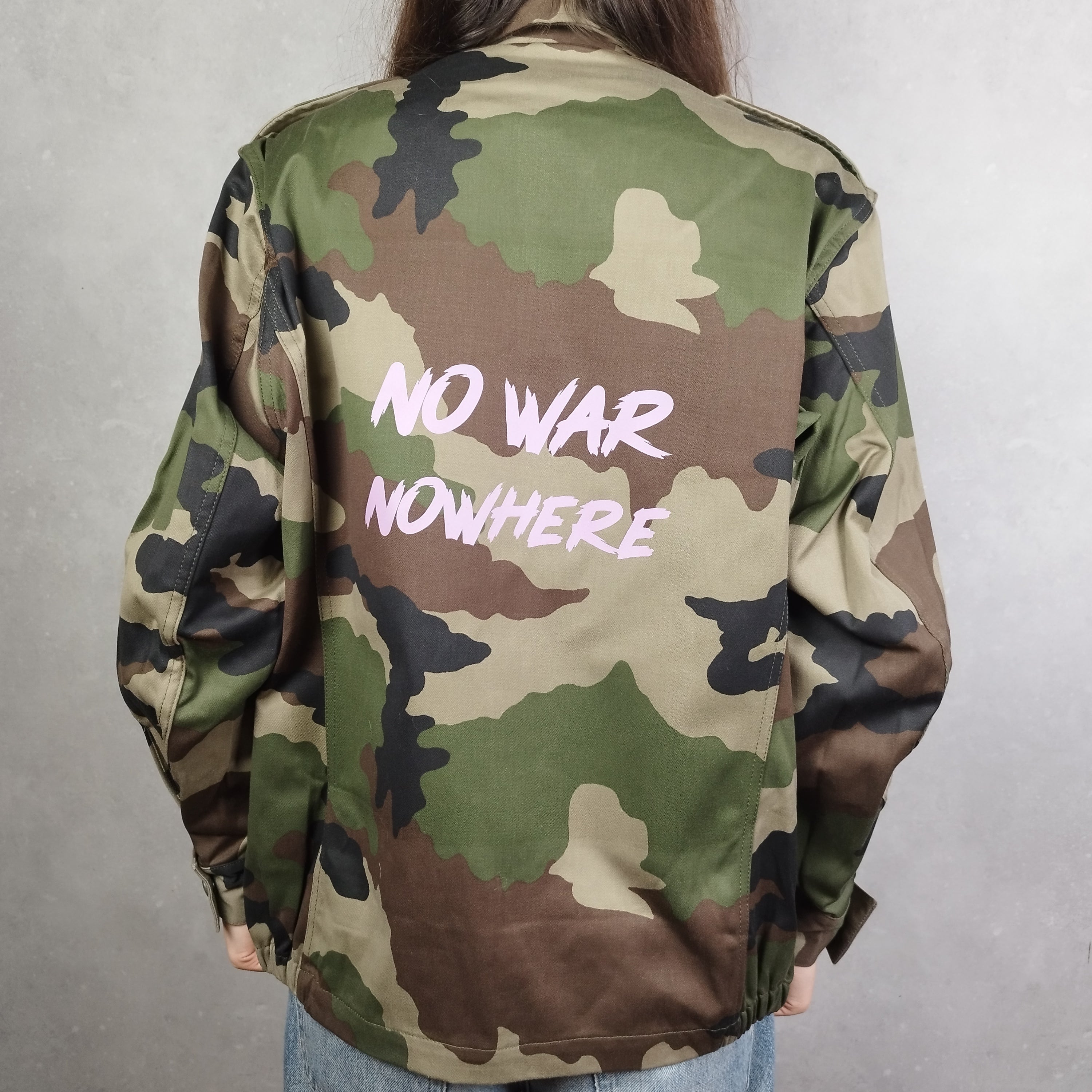 Veste camouflage - Création originale, unisexe - taille L - No war Nowhere