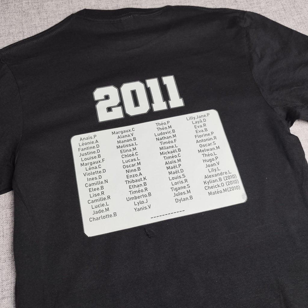 T-shirt Création originale "2011" - T-shirt souvenir des élèves
